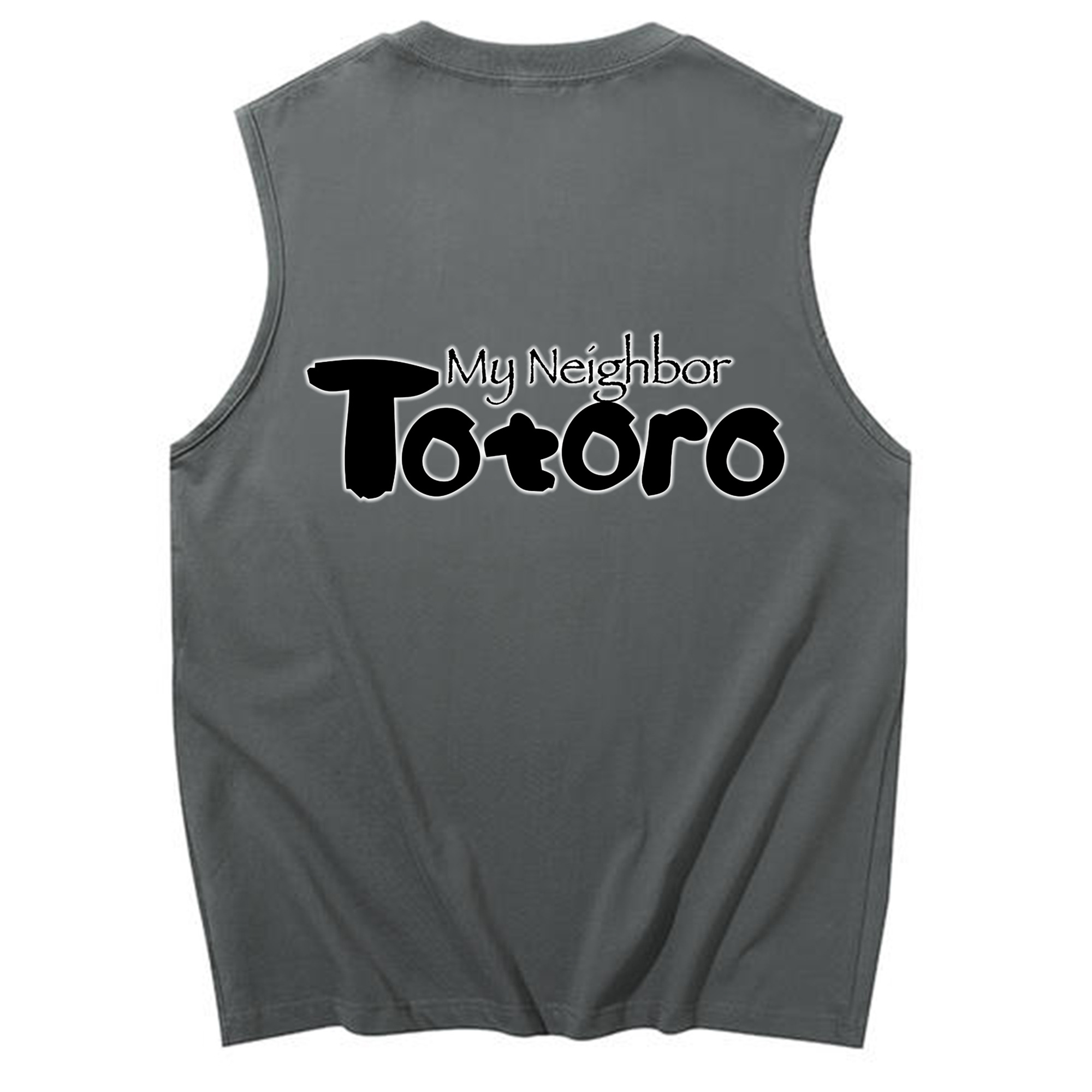（画像用） となりのトトロ 草壁メイ 草壁サツキ My Neighbor Totoro Satsuki Kusakabe Mei Kusakabe コットン100％タンクトップ（背面プリント）